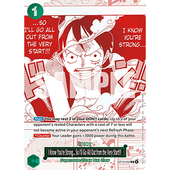 I Know You're Strong... So I'll Go All Out from the Very Start!!! OP13-040 Alt art