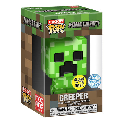 Minecraft Pocket POP & KIDS tee box - Blue Creeper maat L